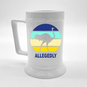 Allegedly Ostrich Retro Logo Beer Stein