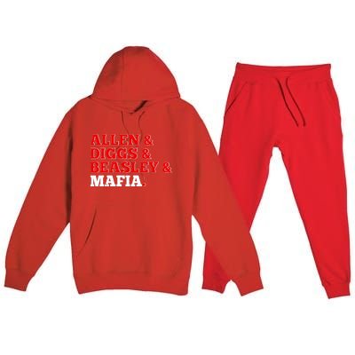 Allen Diggs Beasley Mafia Buffalo New York Football Premium Hooded Sweatsuit Set