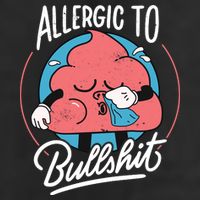 Allergic To Bullshit Funny 7 Panel Mesh Trucker Snapback Hat