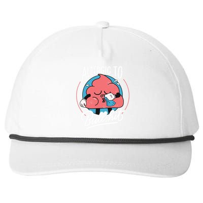 Allergic To Bullshit Funny Snapback Five-Panel Rope Hat