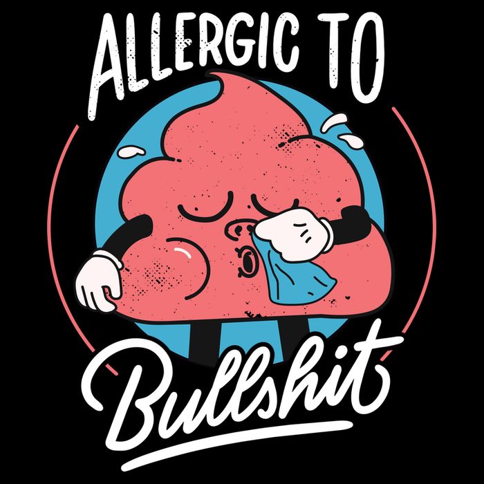 Allergic To Bullshit Funny Pom Pom 12in Knit Beanie