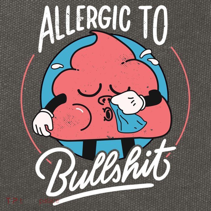 Allergic To Bullshit Funny Cotton Canvas Backpack