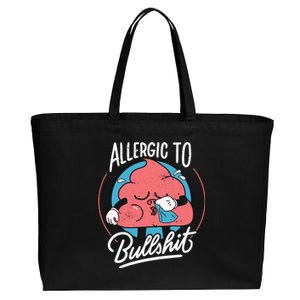 Allergic To Bullshit Funny Cotton Canvas Jumbo Tote