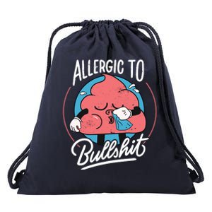 Allergic To Bullshit Funny Drawstring Bag