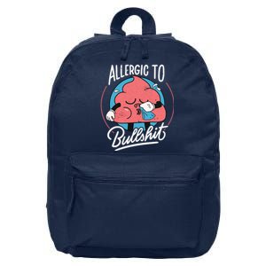 Allergic To Bullshit Funny 16 in Basic Backpack