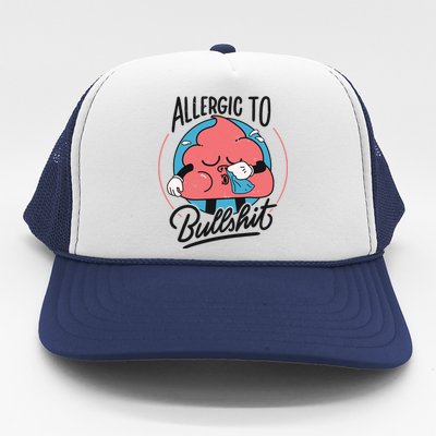 Allergic To Bullshit Funny Trucker Hat