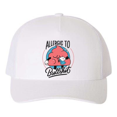 Allergic To Bullshit Funny Yupoong Adult 5-Panel Trucker Hat