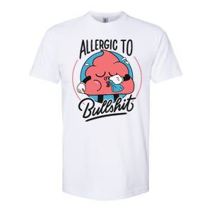 Allergic To Bullshit Funny Softstyle CVC T-Shirt