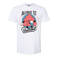 Allergic To Bullshit Funny Softstyle CVC T-Shirt