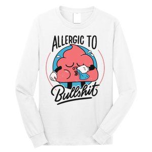 Allergic To Bullshit Funny Long Sleeve Shirt