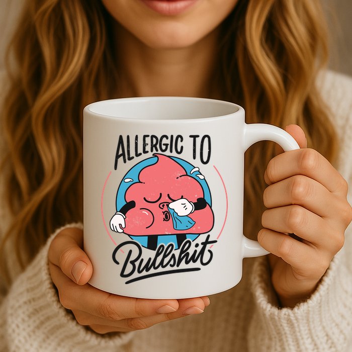 Allergic To Bullshit Funny Mug