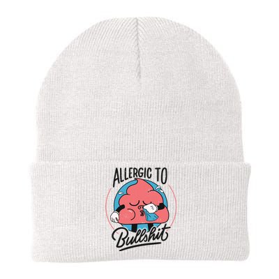 Allergic To Bullshit Funny Knit Cap Winter Beanie