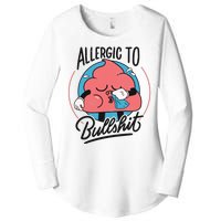 Allergic To Bullshit Funny Women's Perfect Tri Tunic Long Sleeve Shirt