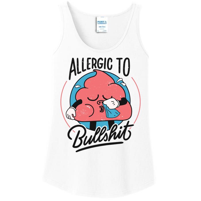 Allergic To Bullshit Funny Ladies Essential Tank