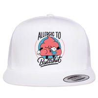 Allergic To Bullshit Funny Flat Bill Trucker Hat