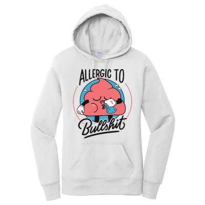 Allergic To Bullshit Funny Women's Pullover Hoodie