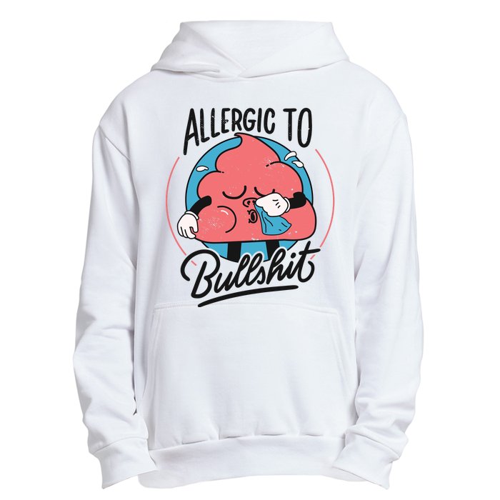 Allergic To Bullshit Funny Urban Pullover Hoodie