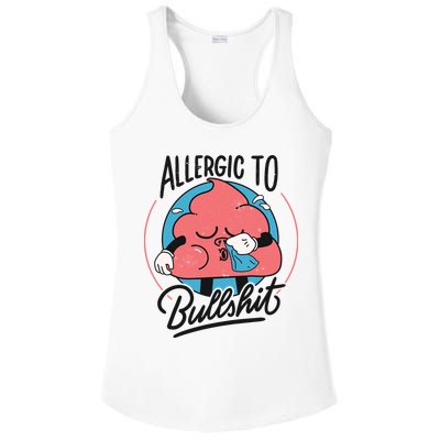 Allergic To Bullshit Funny Ladies PosiCharge Competitor Racerback Tank