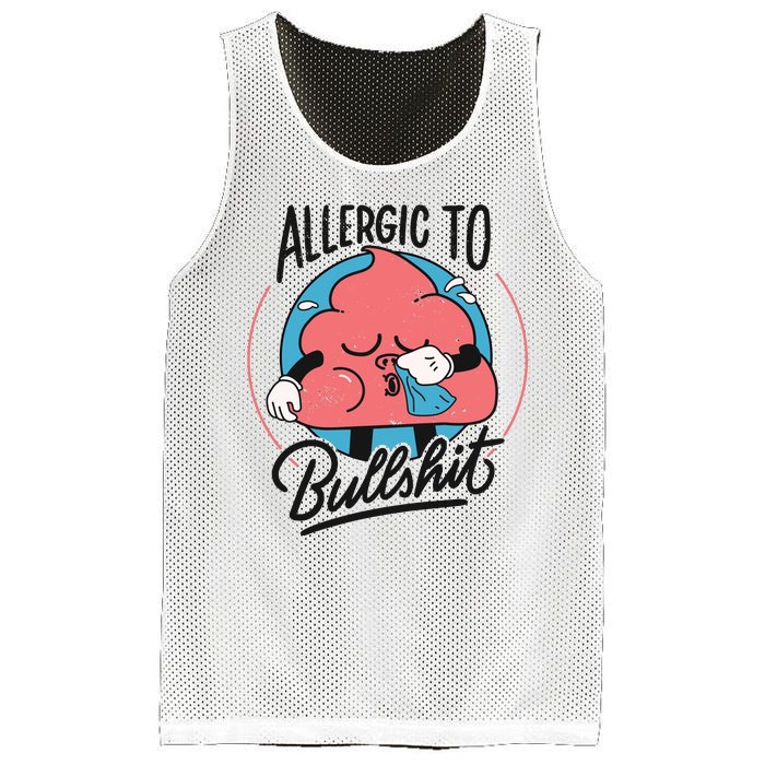 Allergic To Bullshit Funny Mesh Reversible Basketball Jersey Tank