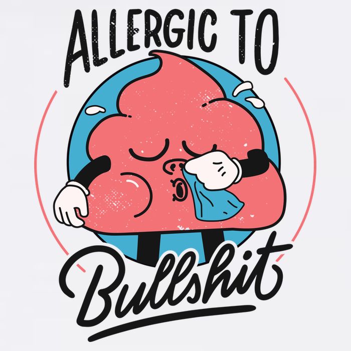 Allergic To Bullshit Funny Magnet