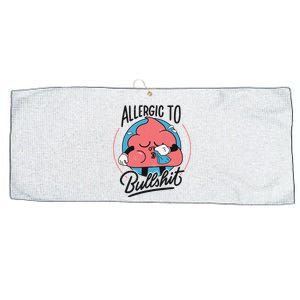 Allergic To Bullshit Funny Large Microfiber Waffle Golf Towel