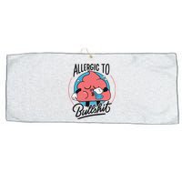 Allergic To Bullshit Funny Large Microfiber Waffle Golf Towel