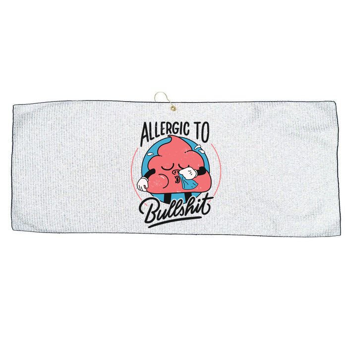 Allergic To Bullshit Funny Large Microfiber Waffle Golf Towel