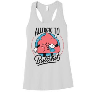 Allergic To Bullshit Funny Women's Racerback Tank