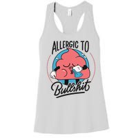 Allergic To Bullshit Funny Women's Racerback Tank