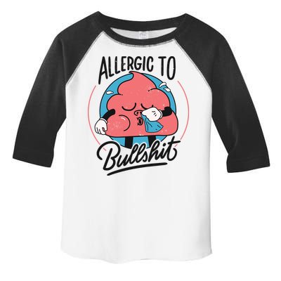 Allergic To Bullshit Funny Toddler Fine Jersey T-Shirt