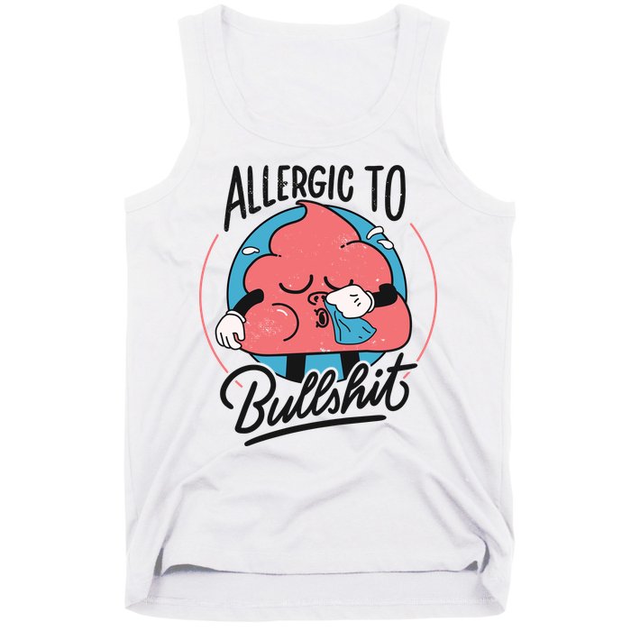 Allergic To Bullshit Funny Tank Top