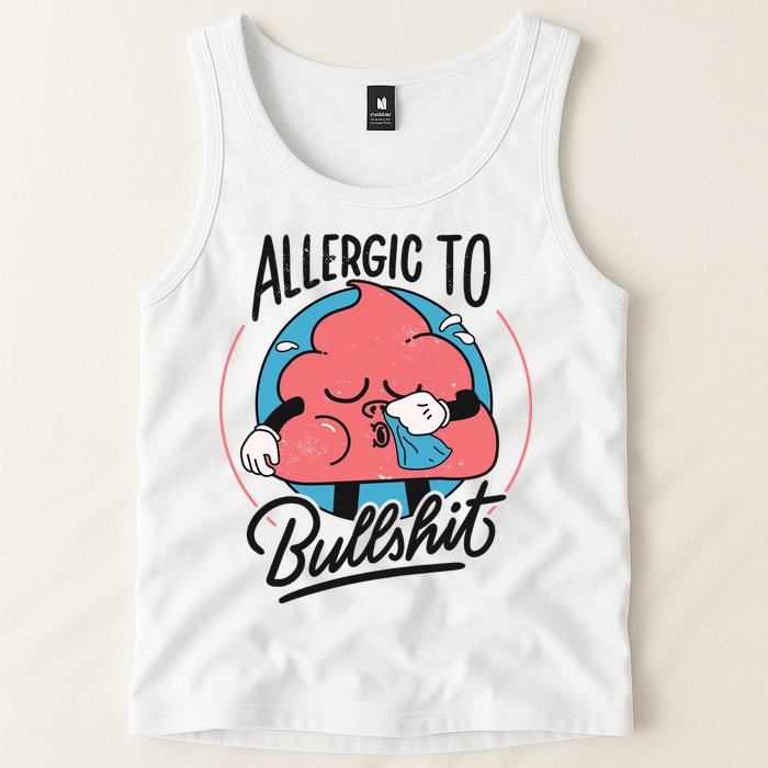 Allergic To Bullshit Funny Tank Top