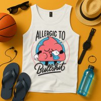 Allergic To Bullshit Funny Tank Top