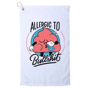 Allergic To Bullshit Funny Platinum Collection Golf Towel