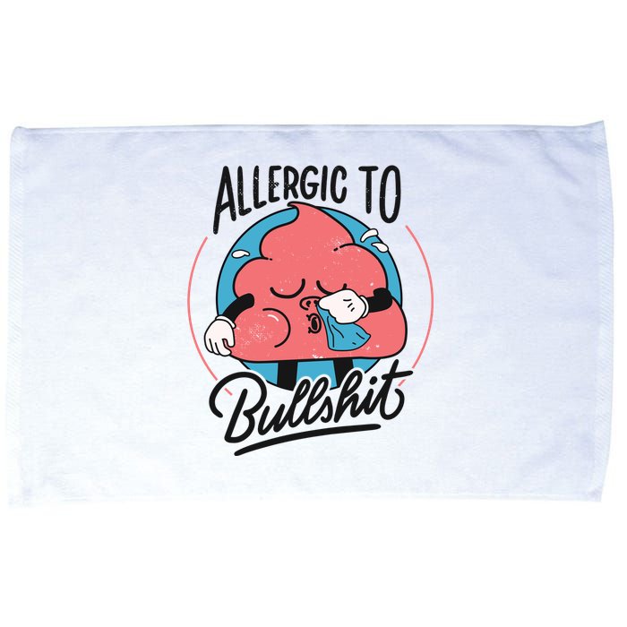 Allergic To Bullshit Funny Microfiber Hand Towel