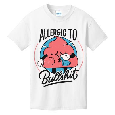 Allergic To Bullshit Funny Kids T-Shirt