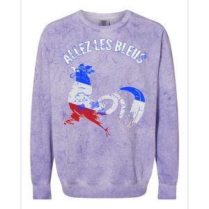 Allez Les Bleus France Soccer Colorblast Crewneck Sweatshirt