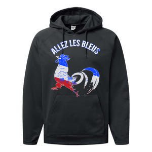 Allez Les Bleus France Soccer Performance Fleece Hoodie