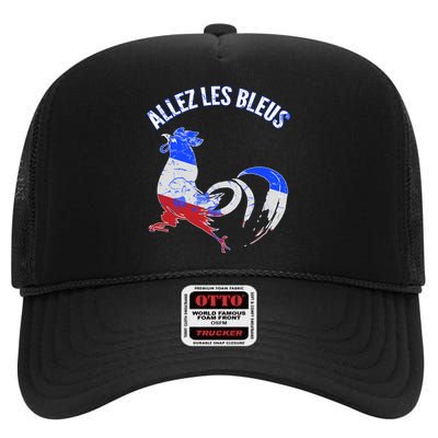 Allez Les Bleus France Soccer High Crown Mesh Back Trucker Hat