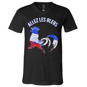 Allez Les Bleus France Soccer V-Neck T-Shirt