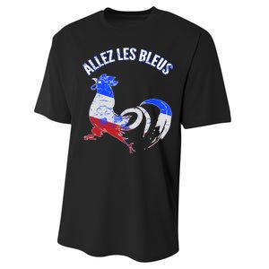 Allez Les Bleus France Soccer Performance Sprint T-Shirt