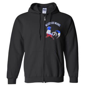 Allez Les Bleus France Soccer Full Zip Hoodie