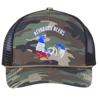 Allez Les Bleus France Soccer Retro Rope Trucker Hat Cap