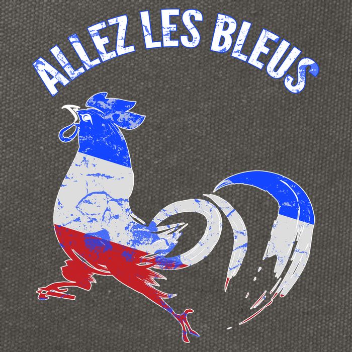 Allez Les Bleus France Soccer Cotton Canvas Backpack