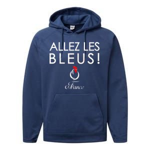 Allez Les Bleus France Soccer1 Performance Fleece Hoodie