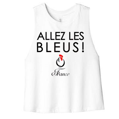 Allez Les Bleus France Soccer1 Women's Racerback Cropped Tank