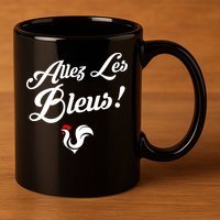 Allez Les Bleus France Team Chant Soccer 11oz C Handle Ceramic Mug