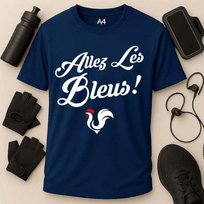 Allez Les Bleus France Team Chant Soccer Cooling Performance Crew T-Shirt