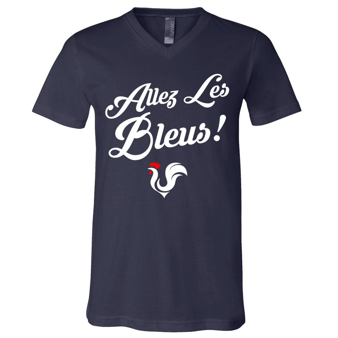 Allez Les Bleus France Team Chant Soccer V-Neck T-Shirt
