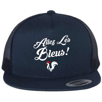 Allez Les Bleus France Team Chant Soccer Flat Bill Trucker Hat